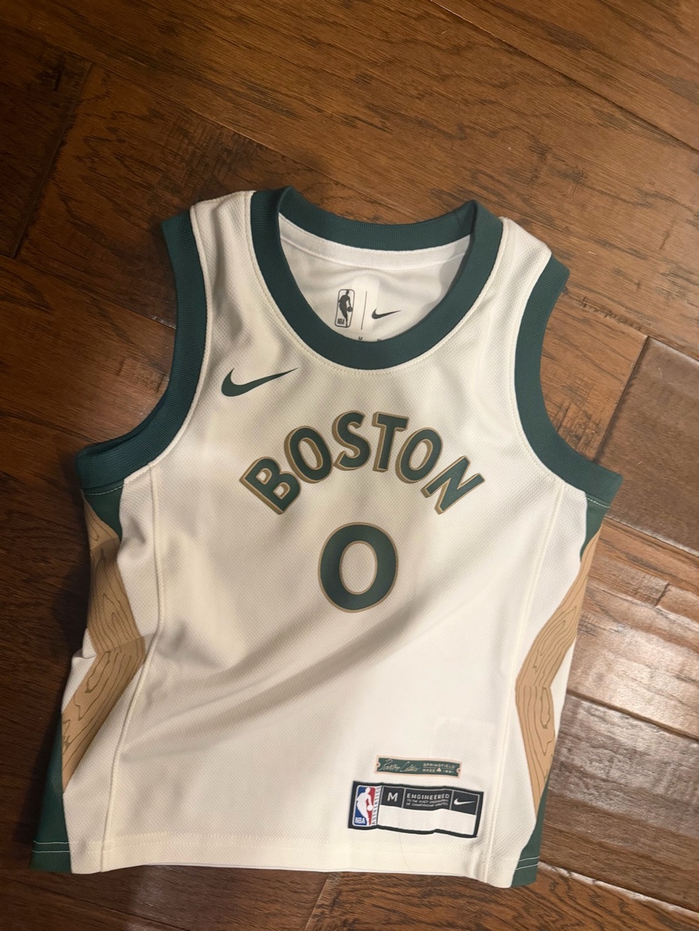 NBA Boston Kids White and Green Jersey